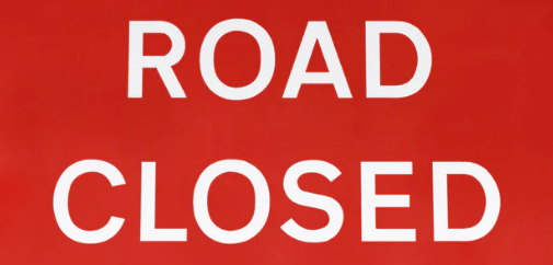 road closed sign