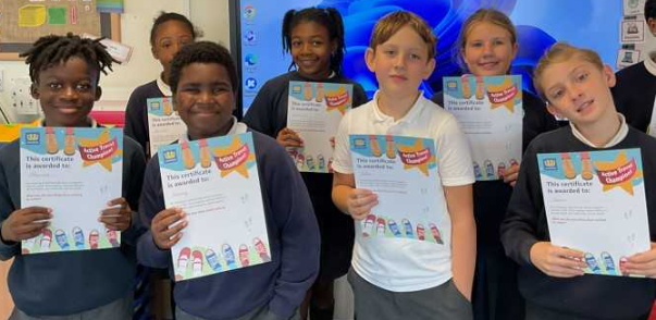 photo of children with certificates